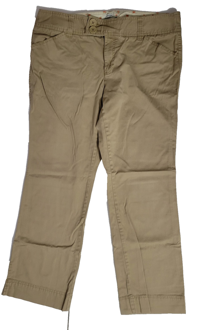 Old Navy Womens 16 Khaki Low Rise Stretch Chino Pants Tan Y2K Style